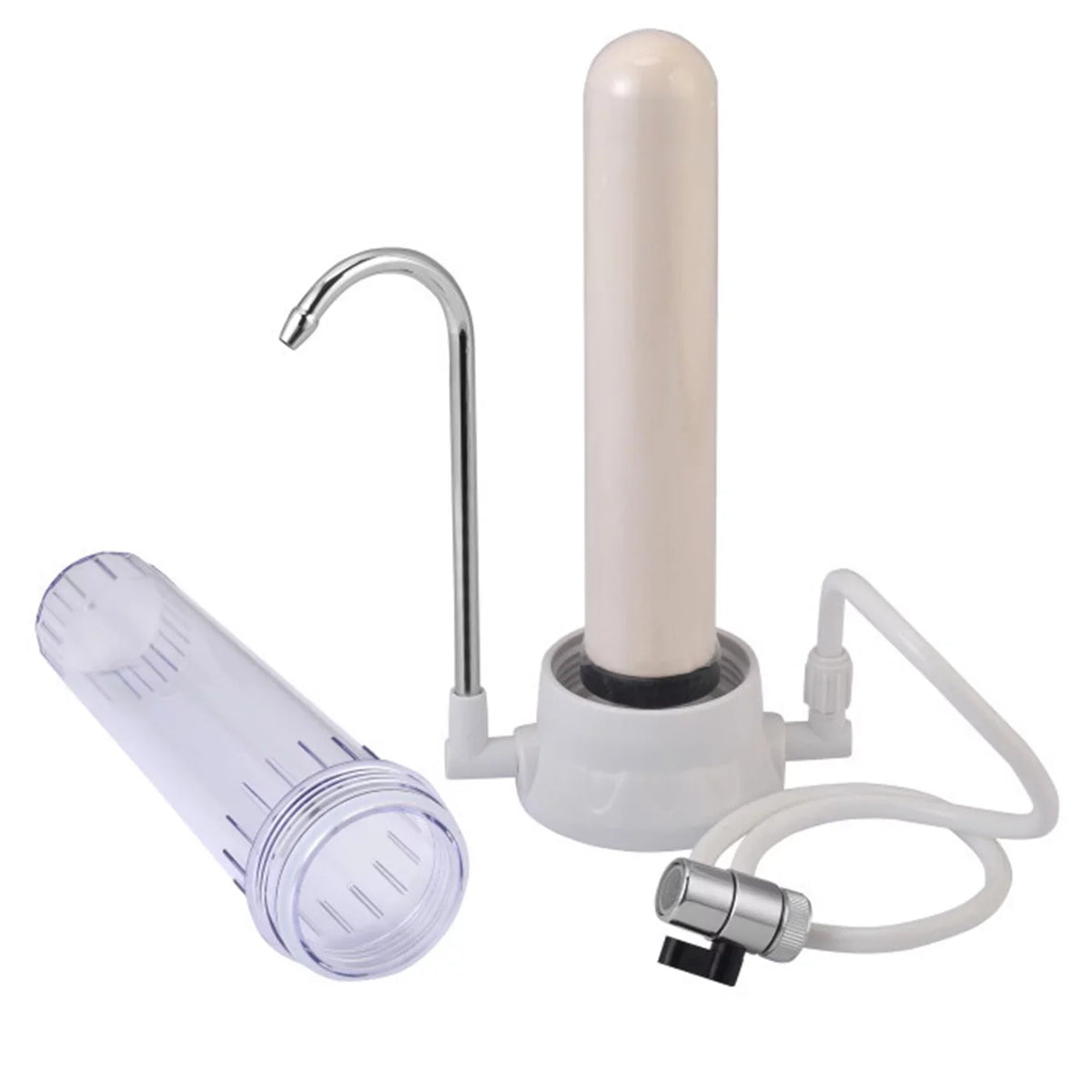 Countertop Faucet aqua Filter System with Ceramic Cartridge - Reduces Fluoride and Chlorine in Hard aqua, Easy to Install for Home Kitchen and Bathroom Use