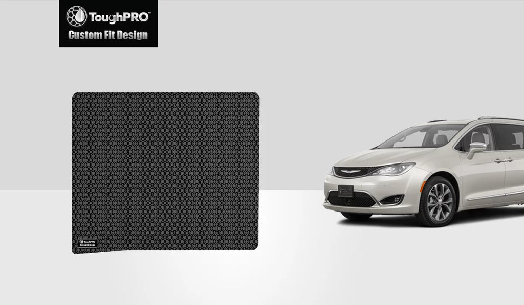 ToughPRO - Cargo Mat suitable with CHRYSLER Pacifica - All elements Heavy Duty (Made in USA) - Black Rubber - 2003