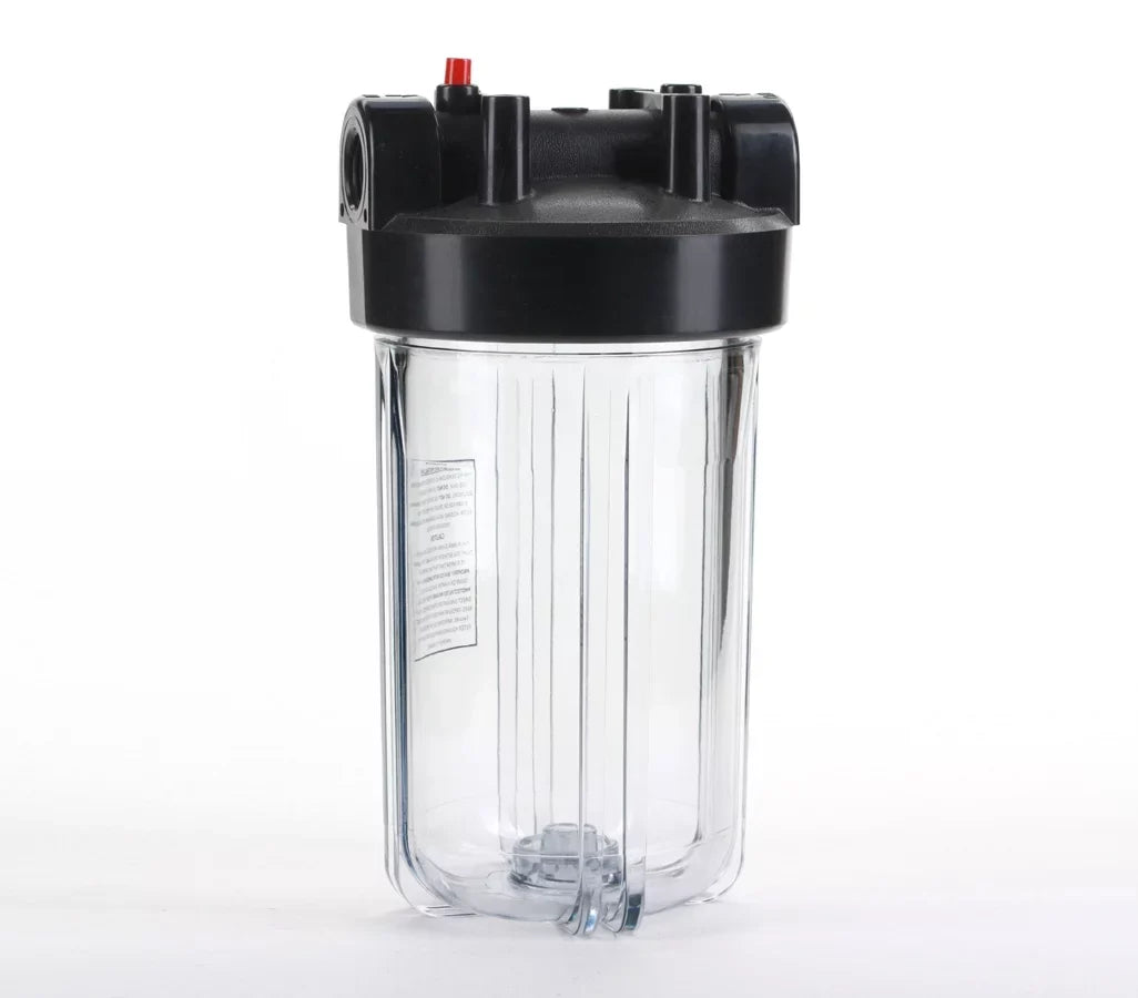 Hydronix HF45-10CLBK15 moisture Filter Housing 10" Big Blue Size - 1.5" Ports, Clear Body