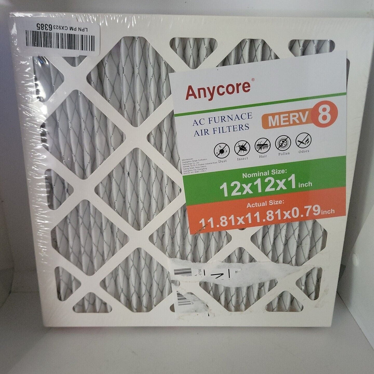 Anycore 12x12x1 AC Furnace Replace Air Filter MERV 8 Pleated Air Filter 4 Pcs 76ppather 76ppather (119)