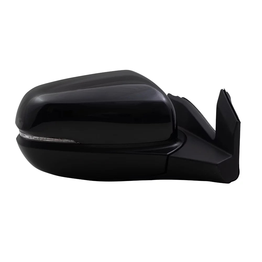 Brock Aftermarket Replacement Passenger Right Power Door Mirror Assembly Paint To Match Black Manual Folding With Heat-Signal-Memory Without Auto Dimming-Side View Camera