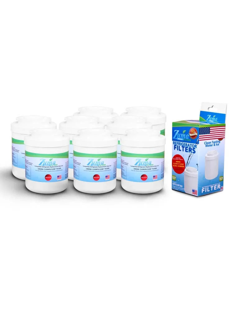 ZUMA Brand , aqua and Ice Filter , Model # OPFA-RF300 , matching with Amana® 12388402 - 8 Pack - Made in U.S.A.