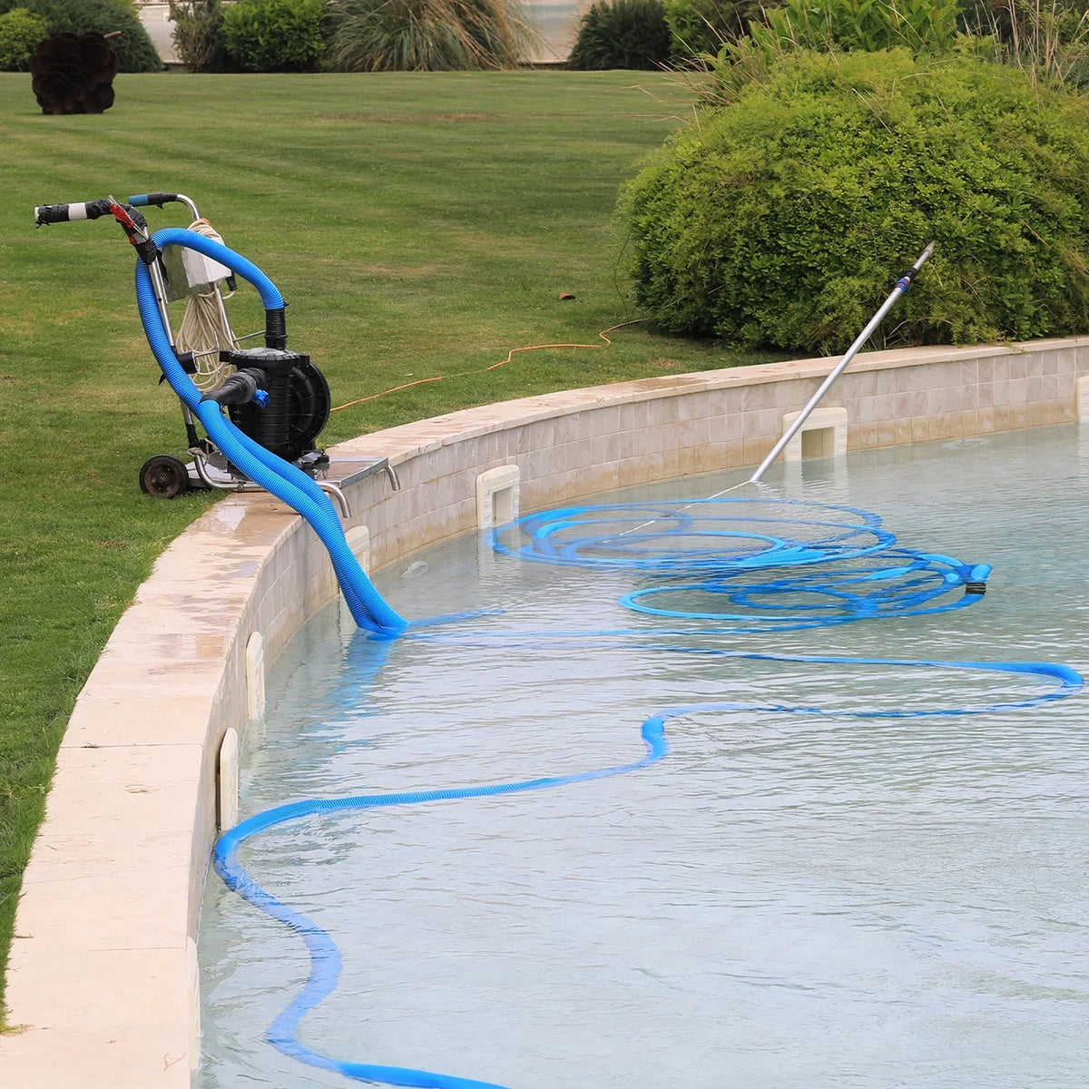 Backwash Hose 2" Dia 25ft 0.3MPa High Pressure PVC Reinforced Discharge Hoses for Swimming Pool