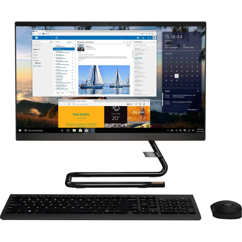 IdeaCentre A340-24ICK F0ER0001US 23.8" All-in-One Computer -  Core i5-9400T 1.8GHz - 8GB RAM - 512GB SSD - 1920 x 1080 -  UHD Graphics 630 - Windows 10 Home - Black