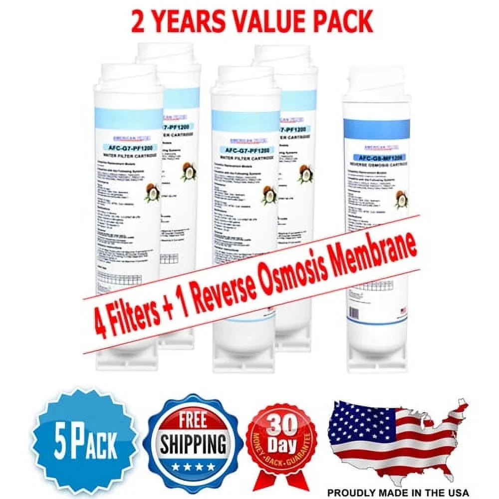 AFC Brand , liquid Filters , Model # AFC-G7-PF1200 , appropriate with GE® PNRQ20RBL - 5 Filters - Made in U.S.A.