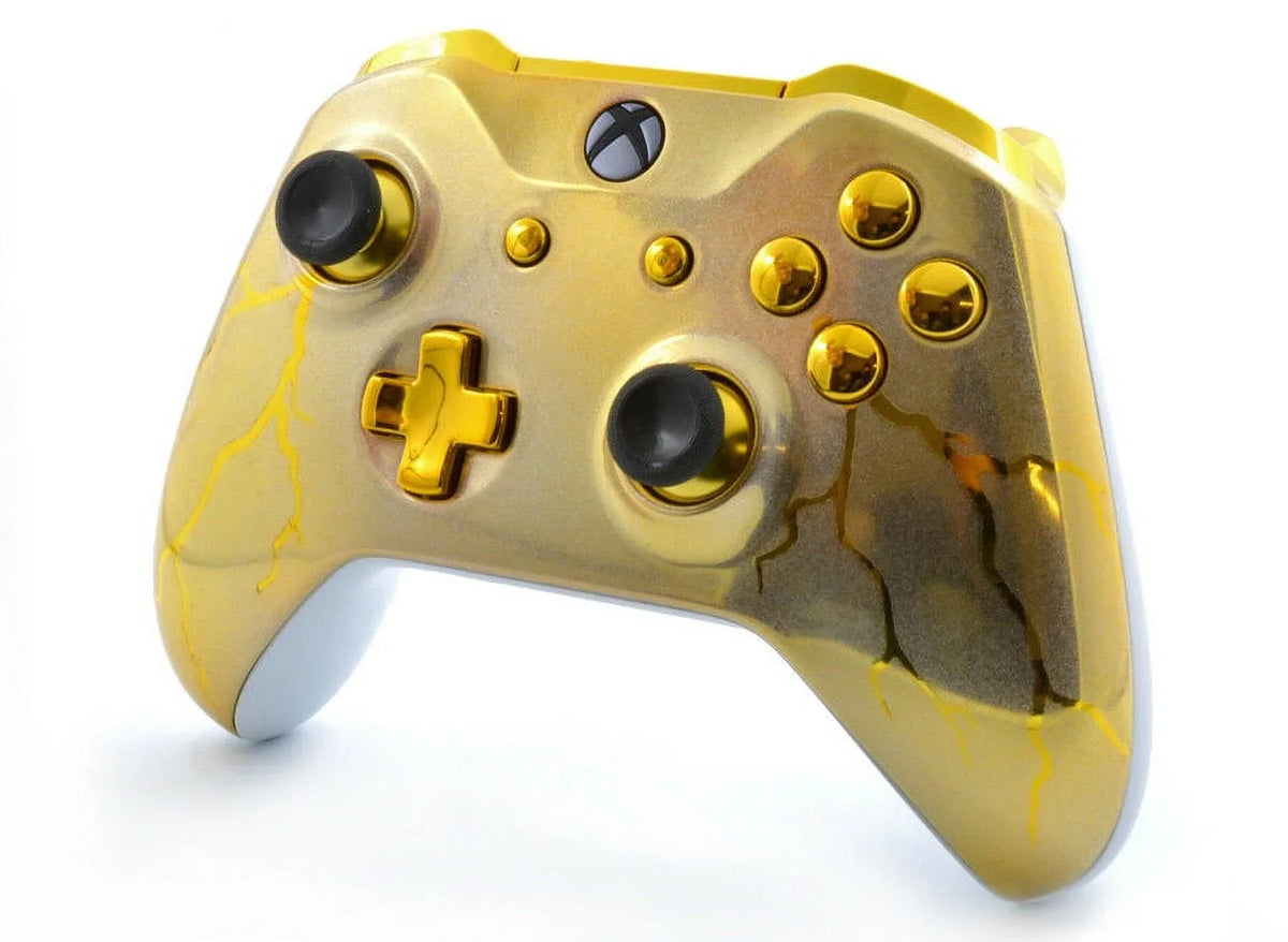 COD Warzone. FPS mods. Gold Thunder Xbox One S SMART Custom Rapid Fire Modded Controller