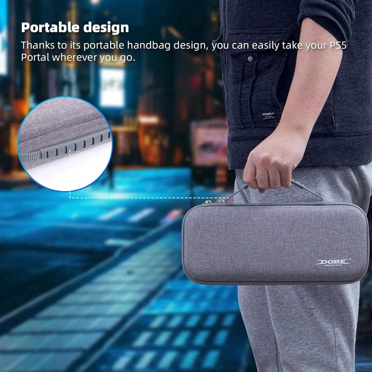 Kothab Carrying Travel Storage Case suitable with Playstation Portal Remote Player, Protective protector Case for PS5 Portal-Shockproof Anti-Scratch, Playstation Portal Accessories