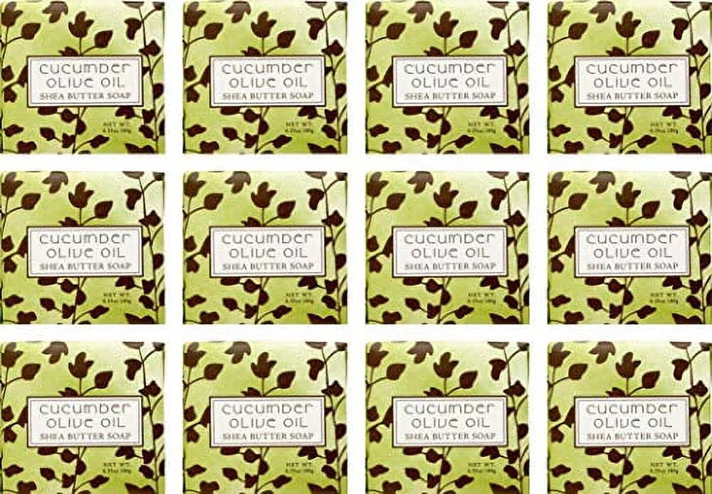Greenwich Bay Trading Company 1.9oz Soap Bulk Packs of 12 (Cucumber Olive Oil)
