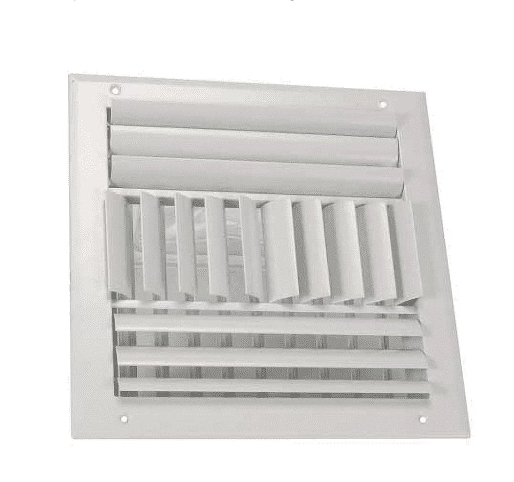 16"w X 16"h 4-Way Aluminum Curved Blade Adjustable Air Supply HVAC Diffuser - Full Control Vertical/Horizontal Airflow Direction - Vent Duct shield Outer Dimensions: 17.65"w X 17.65"h
