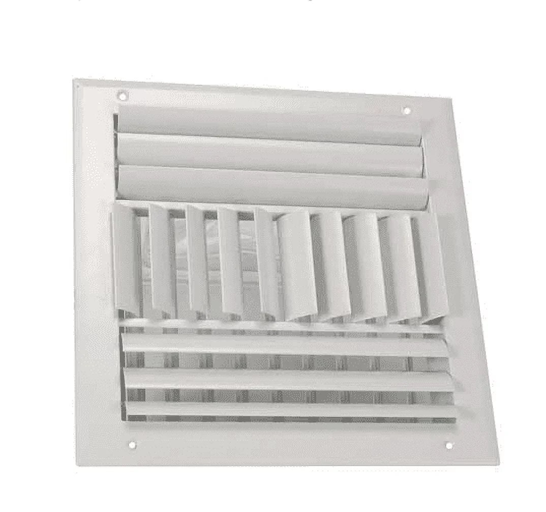 16"w X 16"h 4-Way Aluminum Curved Blade Adjustable Air Supply HVAC Diffuser - Full Control Vertical/Horizontal Airflow Direction - Vent Duct shield Outer Dimensions: 17.65"w X 17.65"h