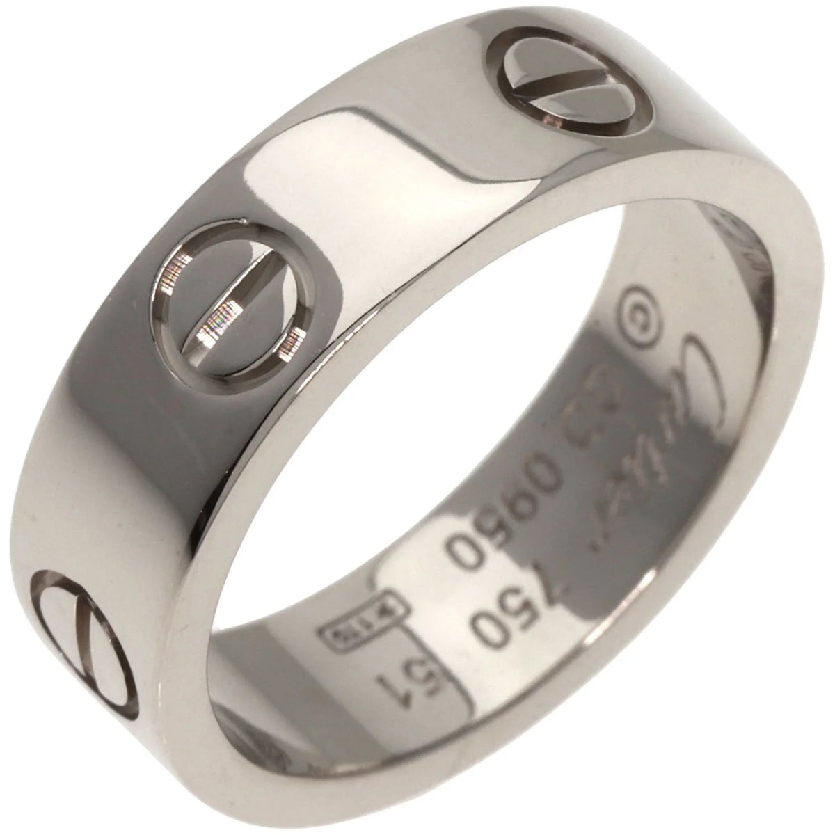 Pre-Owned Cartier Love Ring #51 Ring, 18K White Gold, Women's, CARTIER (Good)