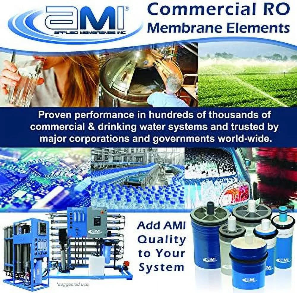 Low Energy Reverse Osmosis Membrane For Tap aqua | 1,000 GPD At 150 Psi | 99% Rejection | Replacement RO Membrane |   M-T2540ALE