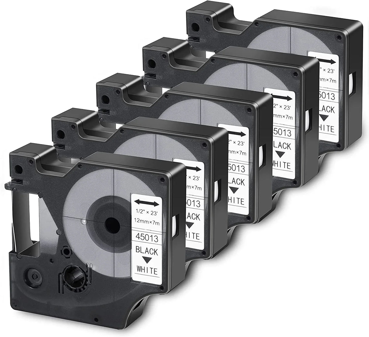 Filery Label Maker Tape for DYMO D1 Labels Tape 45013 S0720530 Refill, appropriate Label Tape Replacement, Black