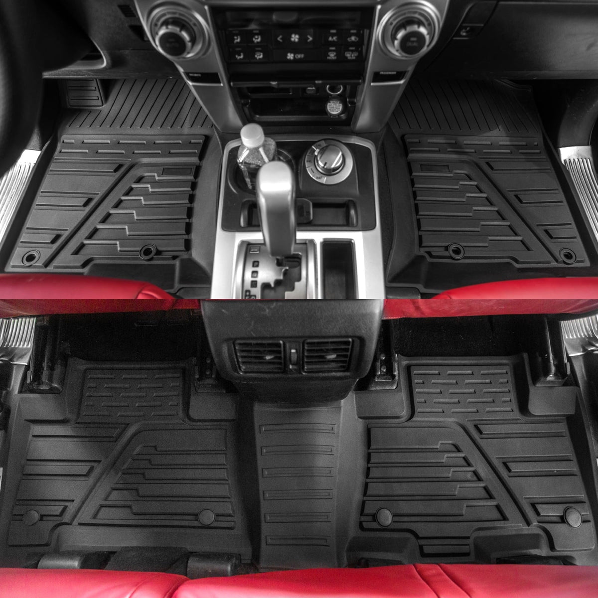 Floor Mats appropriate with  4Runner 2013-2023 Trunk Mat Cargo Liner Cargo Mat All elements Trunk Liner 2022 4 Runner Accessories (Trunk Mat+Floor Mats,Fit W/Sliding Tray)