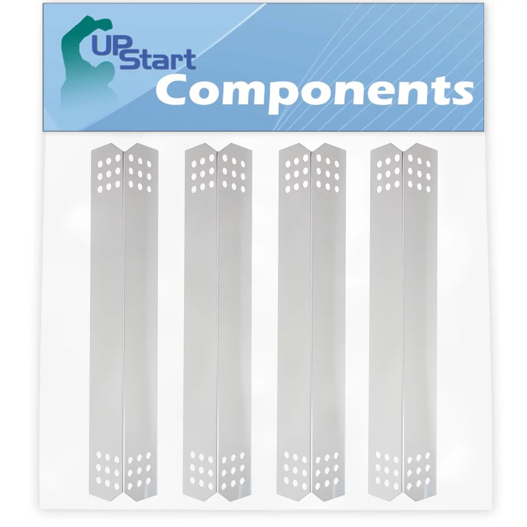 4-Pack BBQ Grill Heat Shield Plate Tent Replacement Parts for Part Number 97451 - matching Barbeque Stainless Steel Flame Tamer, Guard, Deflector, Flavorizer Bar, Vaporizer Bar, Burner shield 16 1/8"