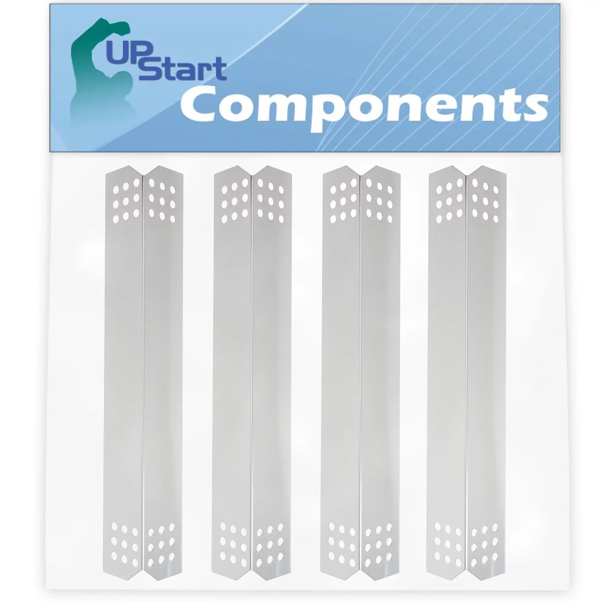 4-Pack BBQ Grill Heat Shield Plate Tent Replacement Parts for Part Number 97451 - matching Barbeque Stainless Steel Flame Tamer, Guard, Deflector, Flavorizer Bar, Vaporizer Bar, Burner shield 16 1/8"