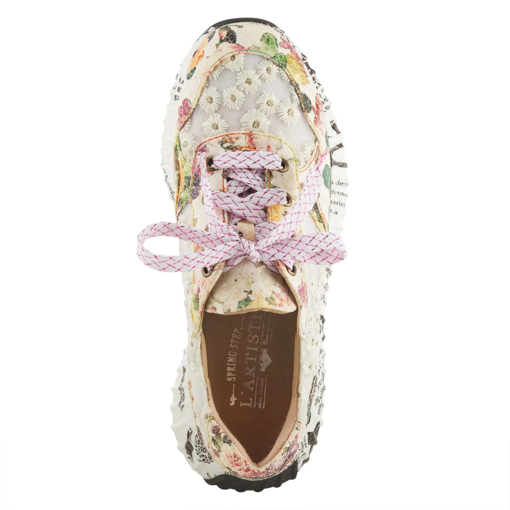 Spring Step L'Artiste Women's Daisymae Fashion Sneaker Beige Multi EU 36 / US 5.5-6