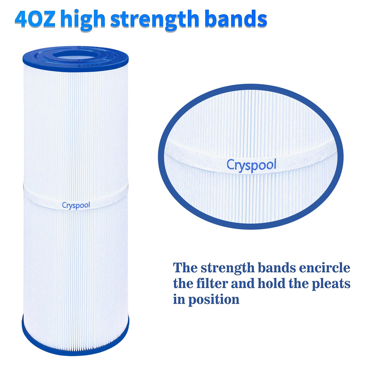 ft Spa Filter matching with C-4950, PRB50-in, FC-2390,  03FIL1600,373045 Hot Tub Filter , 4 Pack. Cryspool 50 sq