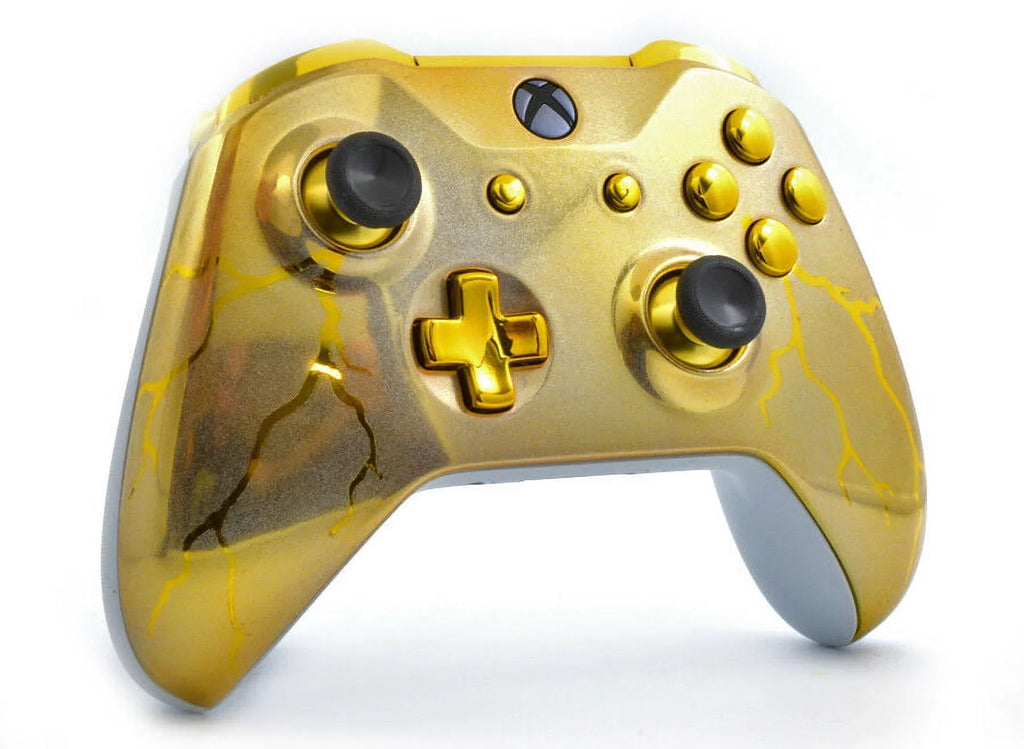 COD Warzone. FPS mods. Gold Thunder Xbox One S SMART Custom Rapid Fire Modded Controller