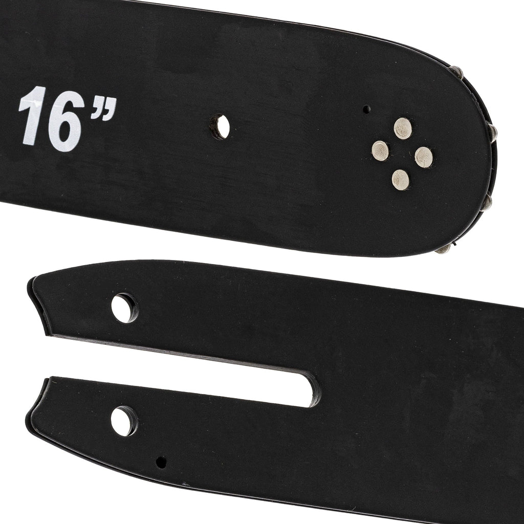 8TEN Chainsaw Guide Bar and 2 Chains for Stihl 09 010 017 MS 170 180 250 251 160SDEA074 91VXL055G 16 inch .050 .375 MK1002915