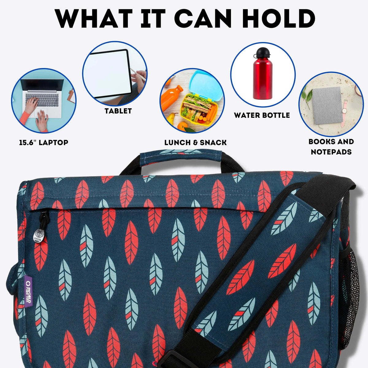 J World Unisex Thomas 16" Messenger Bag, Indi