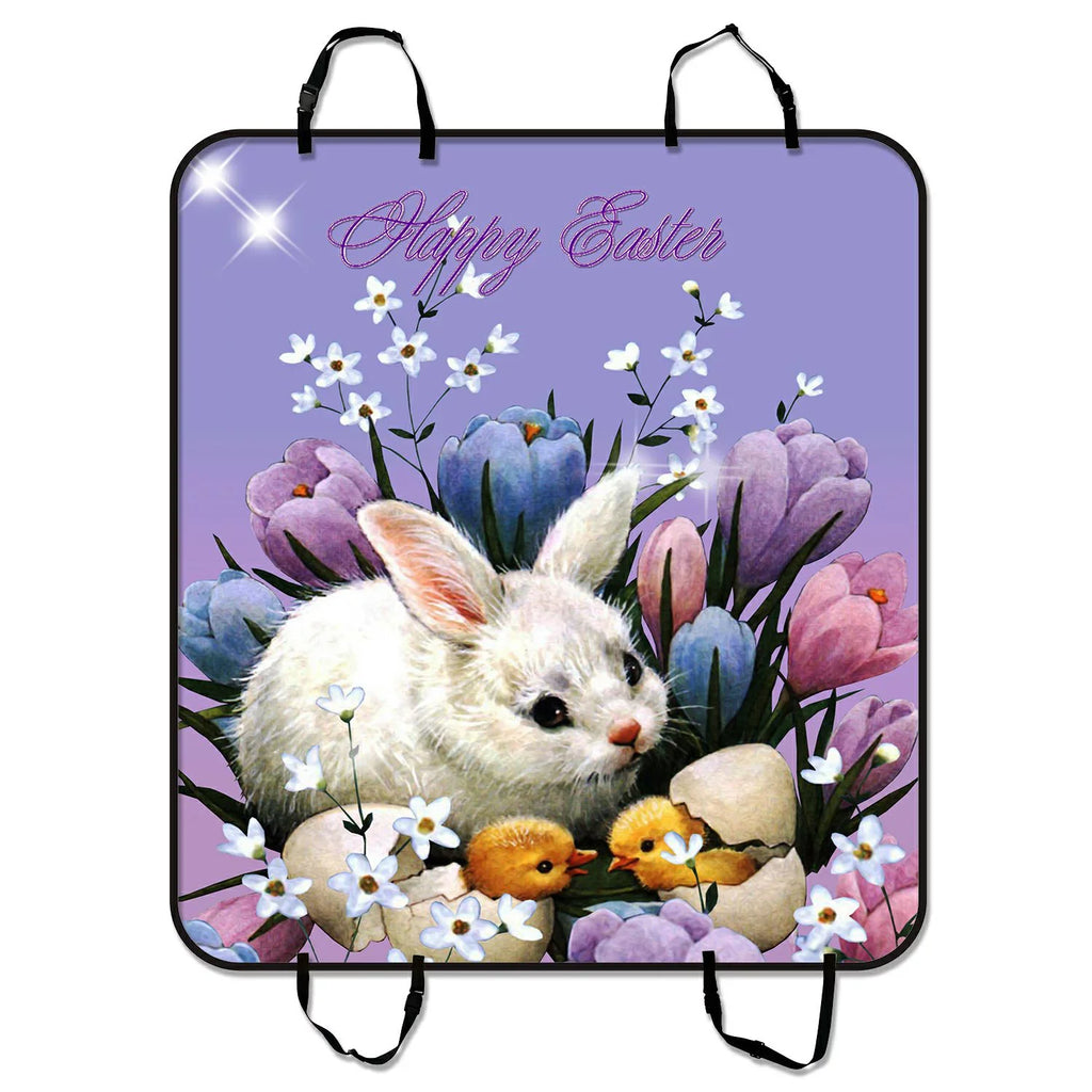 GCKG Happy Easter New Style Pet Car Seat shield Dog Car Seat Mat Hammock Cargo Mat Trunk Mat For Cars Trucks and SUV 54x60 inches