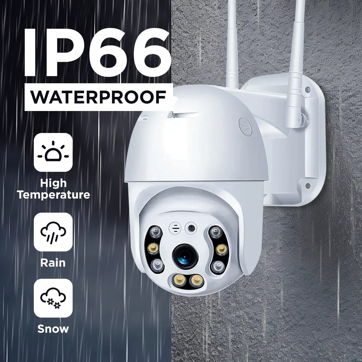 2k Security Camera, WiFi Camera with Outdoor Night Vision, Waterproof Camera for Home Security System, 3mp Ultra Hd With 360 Alarm