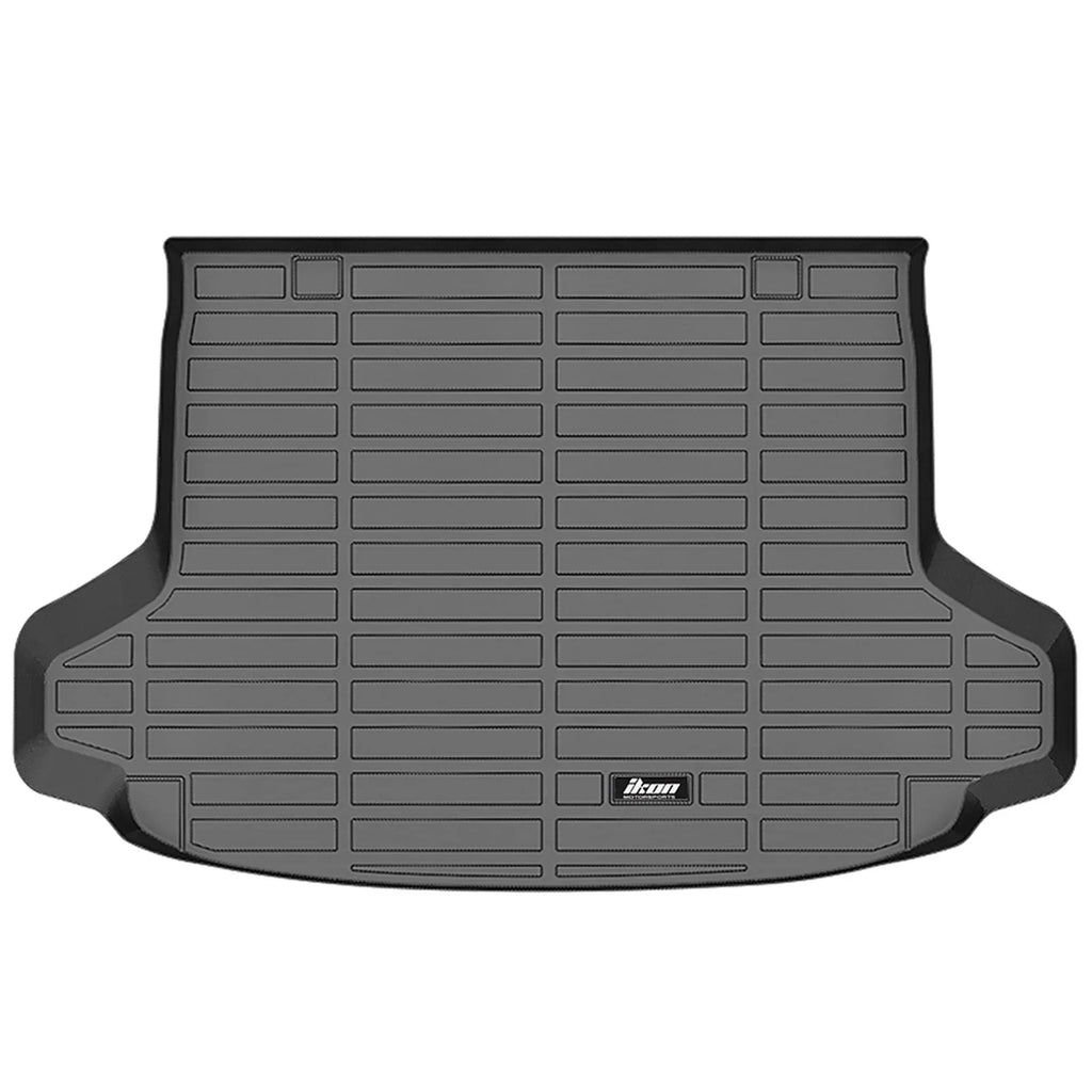 Ikon Motorsports Floor Mats & Trunk Mat appropriate With 2023-2024 Honda HR-V, Black 3D Molded Carpets Liner 1st 2nd Row Front Rear Boot Tray wrap Protection Cargo Pad TPE All climate Protector