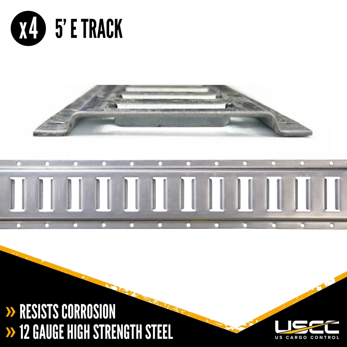 US Cargo Control Enclosed Utility Trailer Shelving Kit, Convenient E Track Kit, Includes E Track Rails and Wood End Sockets, Easily Secure Cargo In Your Utility Trailer