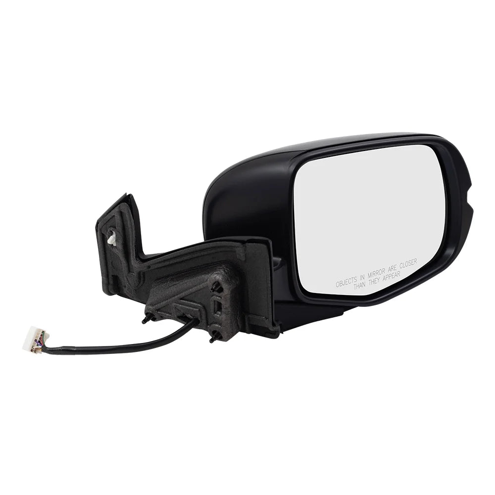 Brock Aftermarket Replacement Passenger Right Power Door Mirror Assembly Paint To Match Black Manual Folding With Heat-Signal-Memory Without Auto Dimming-Side View Camera