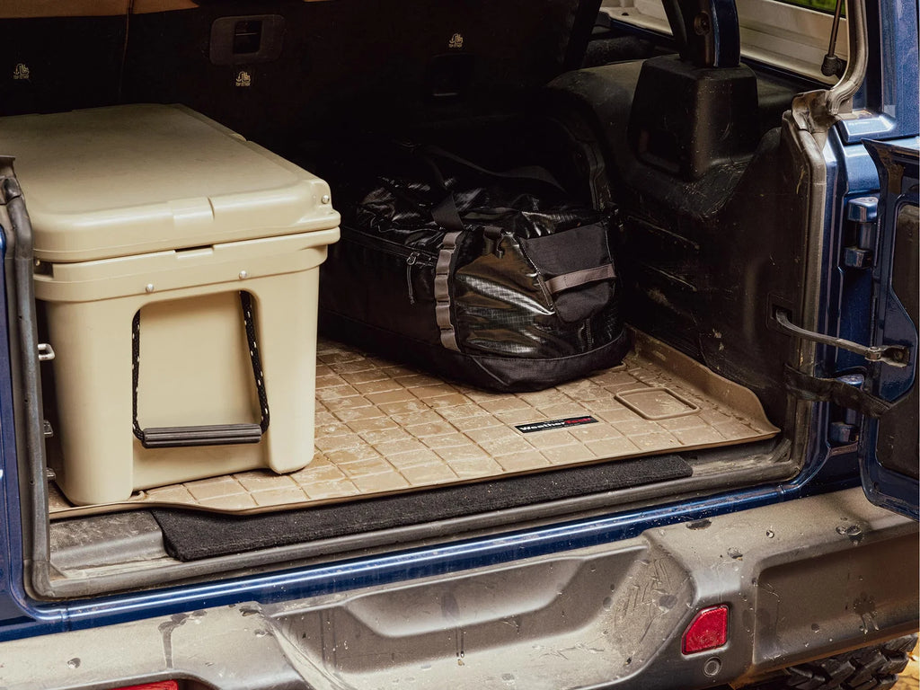 WeatherTech Cargo Trunk Liner with Bumper Protector matching with 2020-2024 Subaru Outback - Behind 2nd Row Seating With Bumper Protector, Grey
