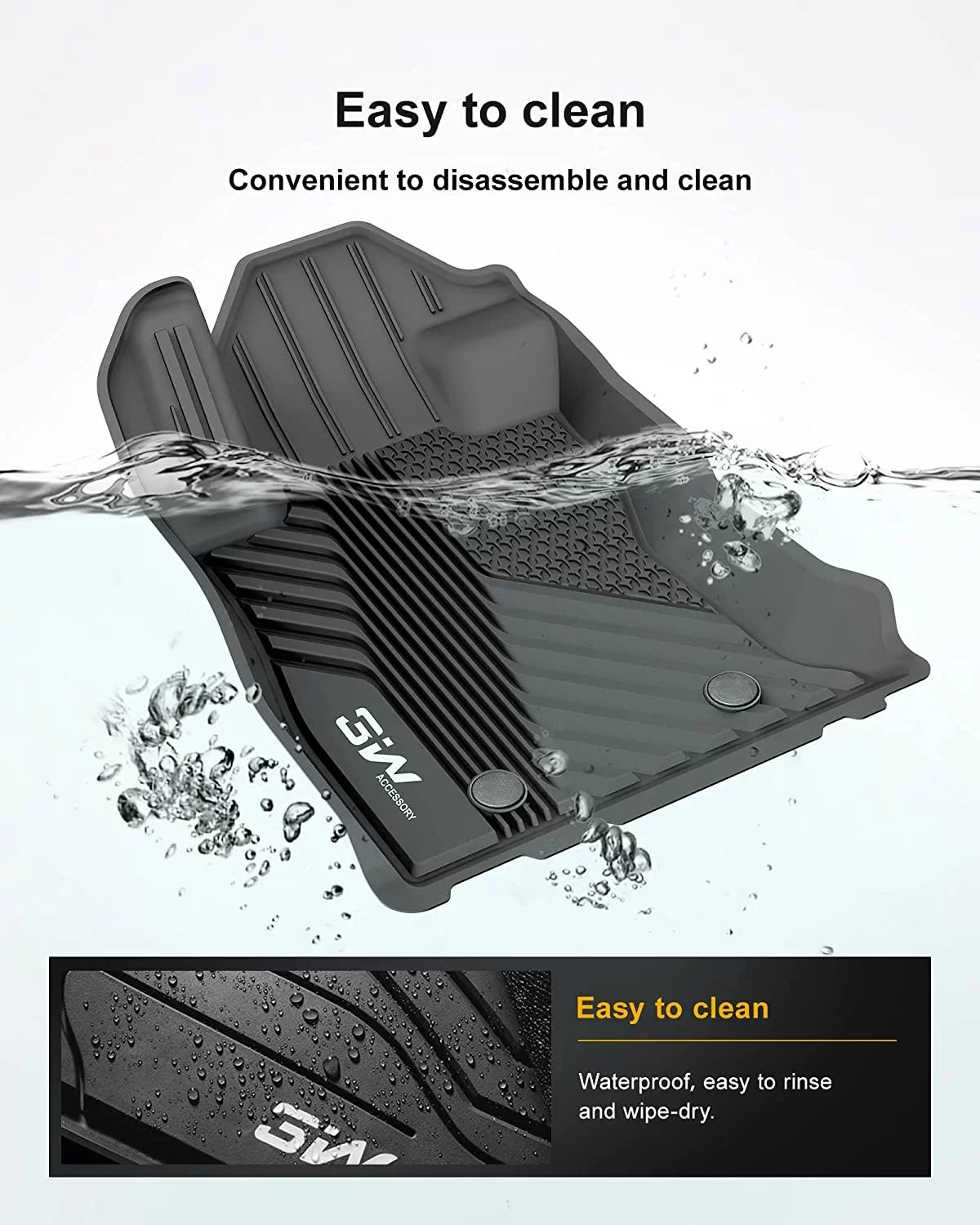 3W Floor Mats for Subaru Forester 2019-2023 TPE All elements Protection Custom Full Set Floor Liners Include 1st and 2nd Row Front & Rear, Automotive Floor Mats TPE Black