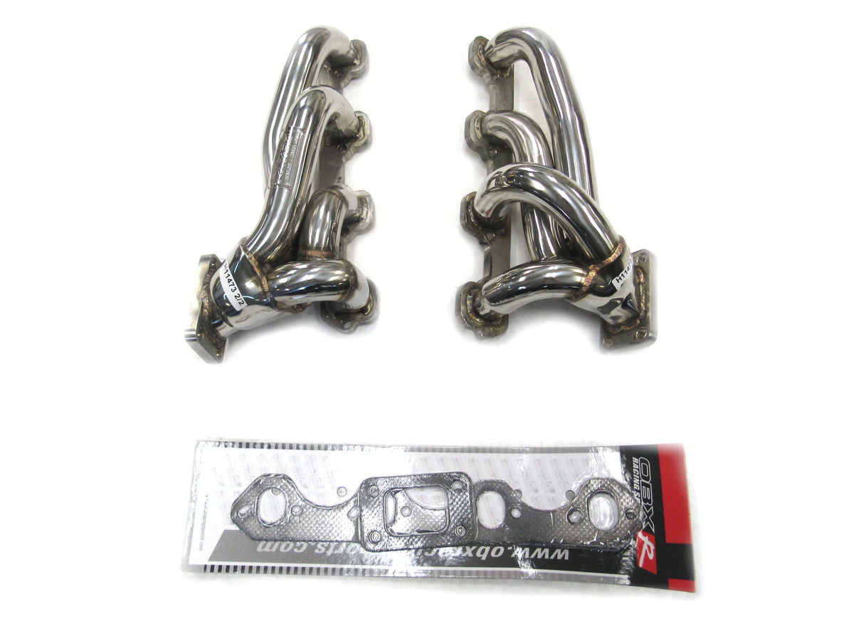 OBX-RS Stainless Manifold For 79 thru 93  Mustang GT/LX 5.0L/260/289/302/351 CID, T3 Flange