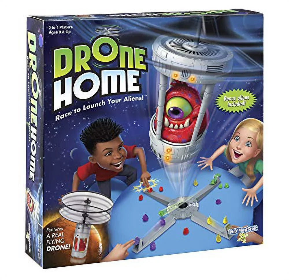 Drone Home - First Ever Game With A Real, Flying Drone - top-notch, Family Fun! - For 2-4 Players - Ages 8+
