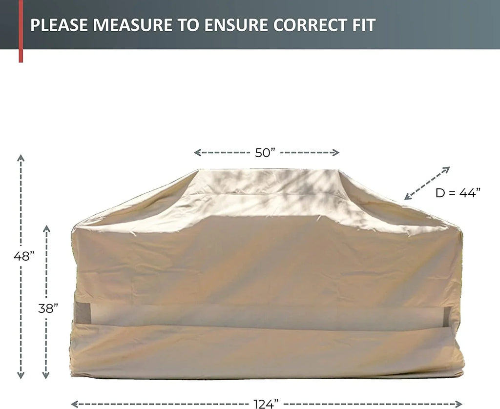 Premium Tight Weave BBQ Island Grill All elements Protection Covers Up To 124"