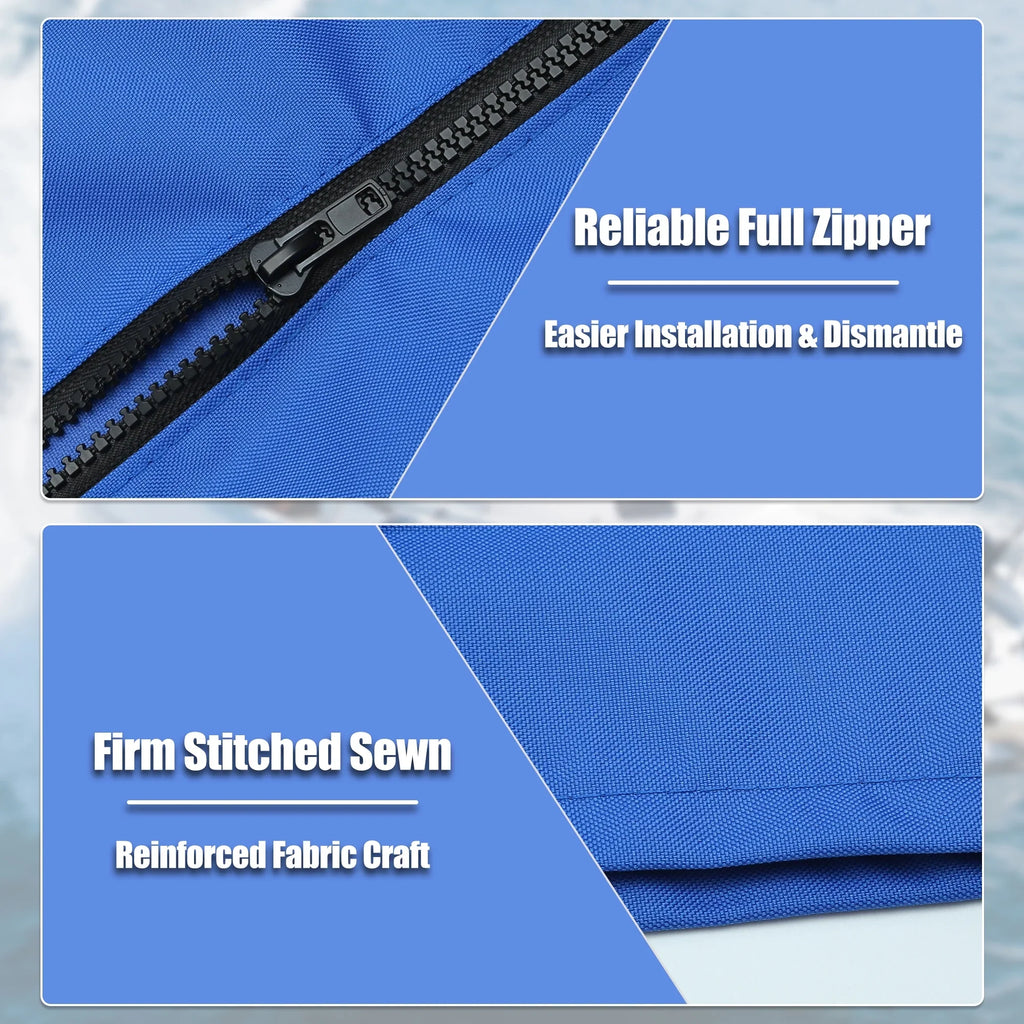craft Bimini Top Storage Boot wrap 600D Polyester Canvas Pacific Blue 85"-90" Width for 3 Bow 4 Bow