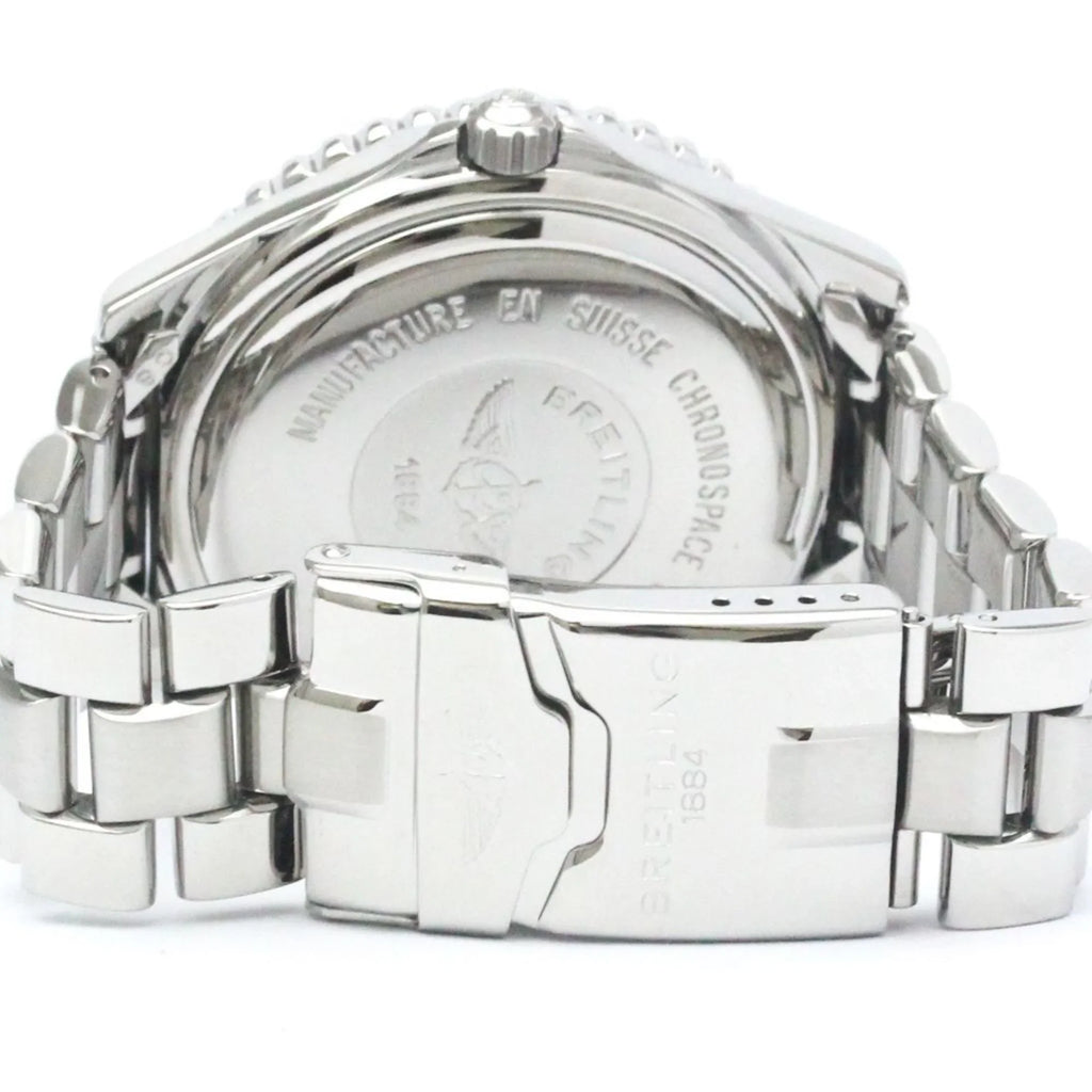Pre-Owned Polished BREITLING Chronospace Steel Quartz Mens Watch A56012.1 BF563779 (Good)