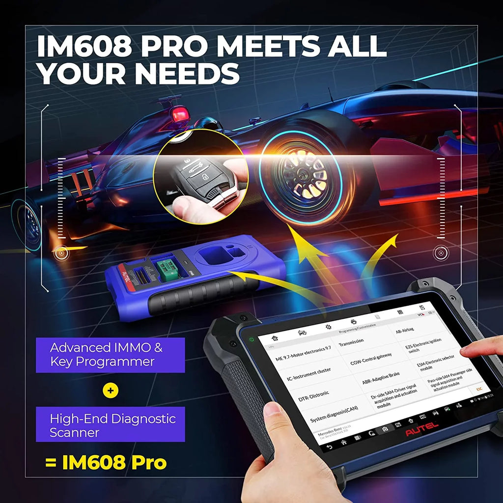 Autel MaxiIM IM608 Pro Automotive Key Fob Programming Car Diagnostic Scan Tool, with XP400 Pro Key Programmer, IMKPA Kit, G-BOX2 & APB112, 2 Year Free Update