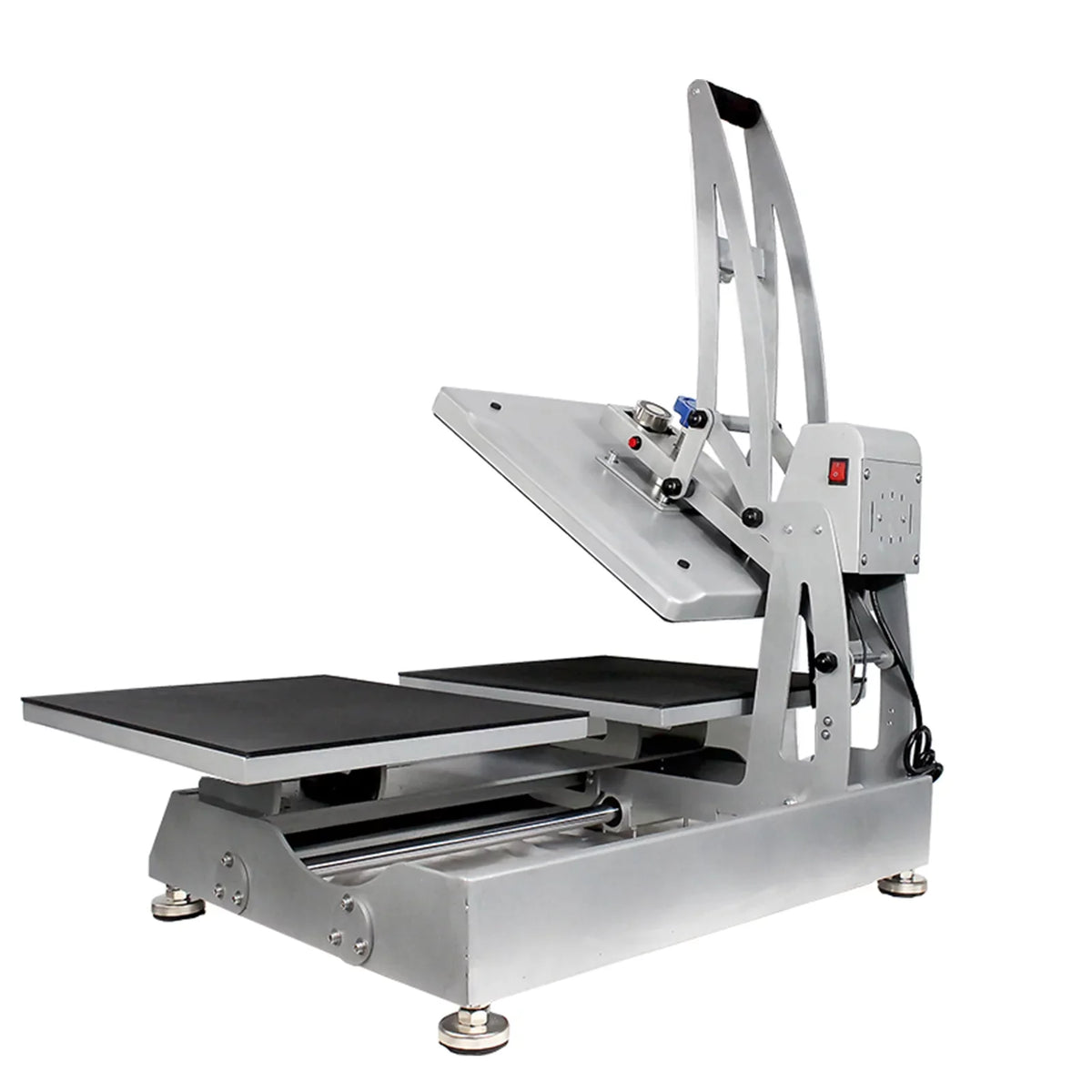 INTBUYING 15x15in Flat Heat Press Machine Double Station Magnetic Heat Sublimation Transfer Cloth Bag Printing