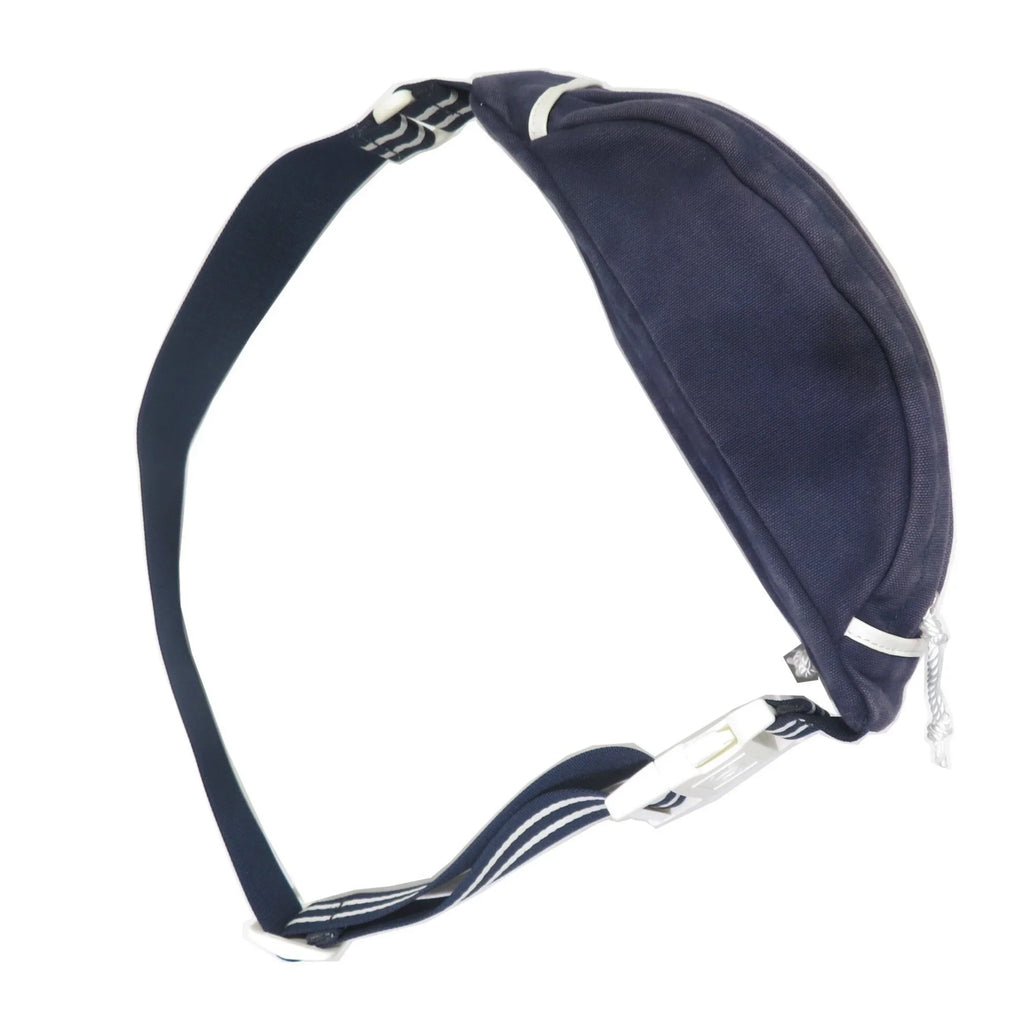 Pre-Owned CHANEL Sportsline Waist Bag Body Navy/White Canvas Women's Men's (Good)
