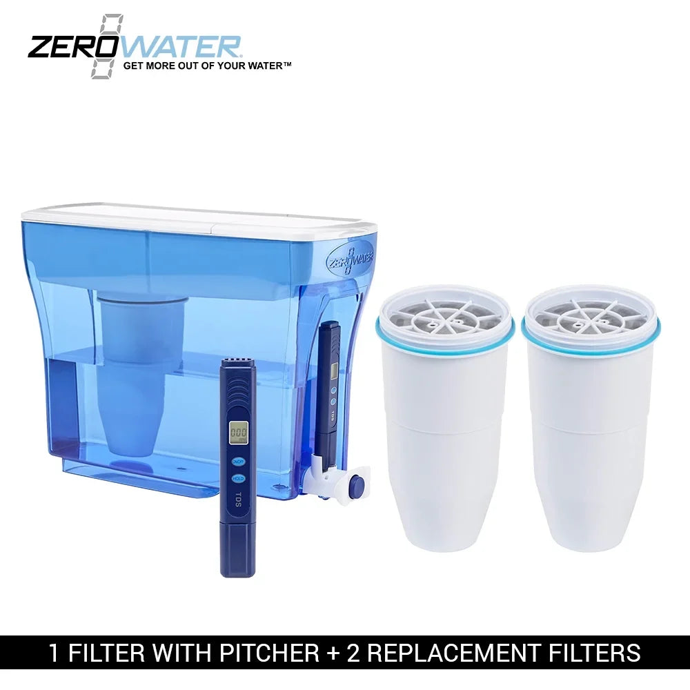 ZEROWater 23 Cup Dispenser Bundle-2 Pack Ion Exchange moisture Dispenser