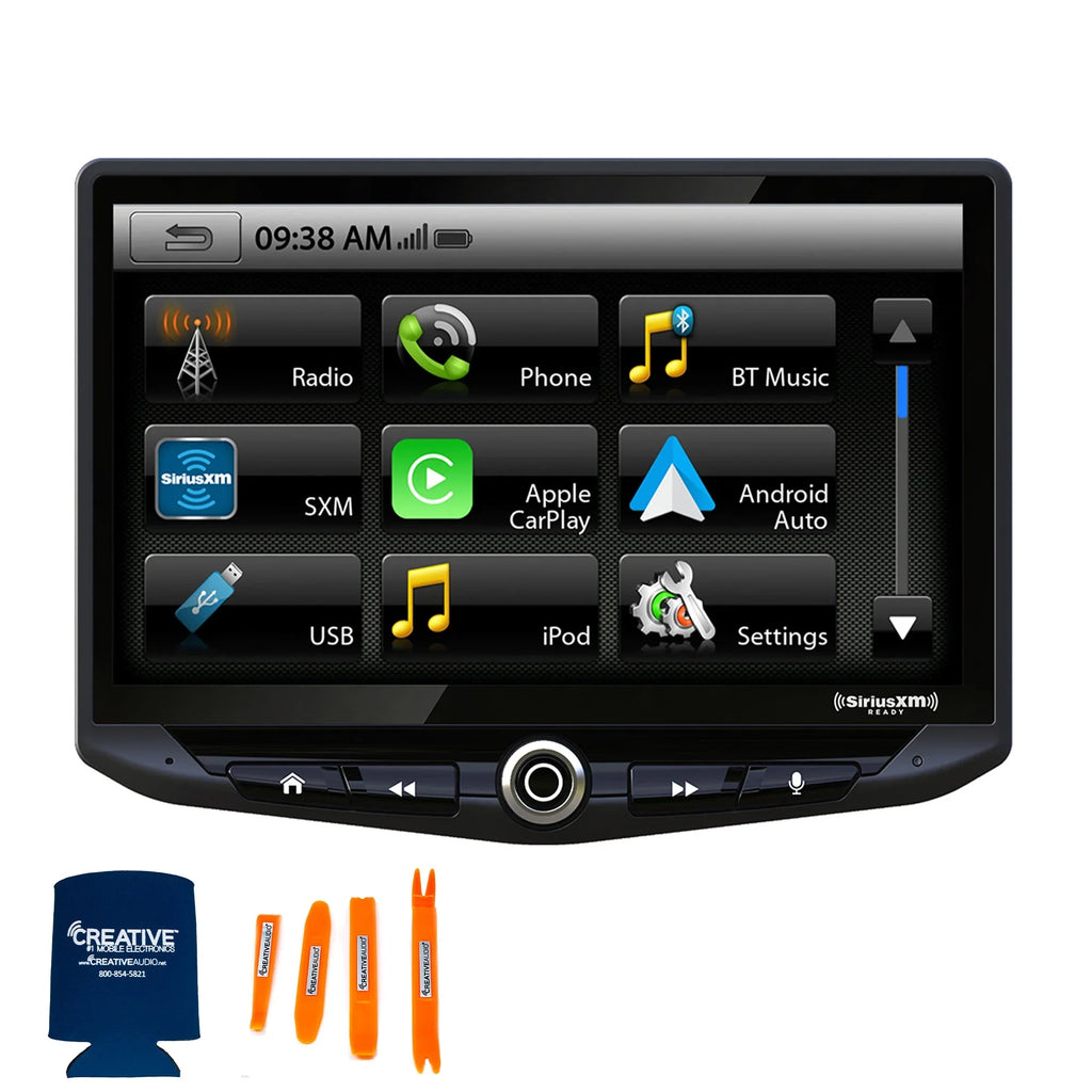 Stinger Heigh10 10" In-dash Infotainment System suitable with  CarPlay & Android Auto, Includes Navigation Card & Installation Kit appropriate with 14-18 GM Trucks