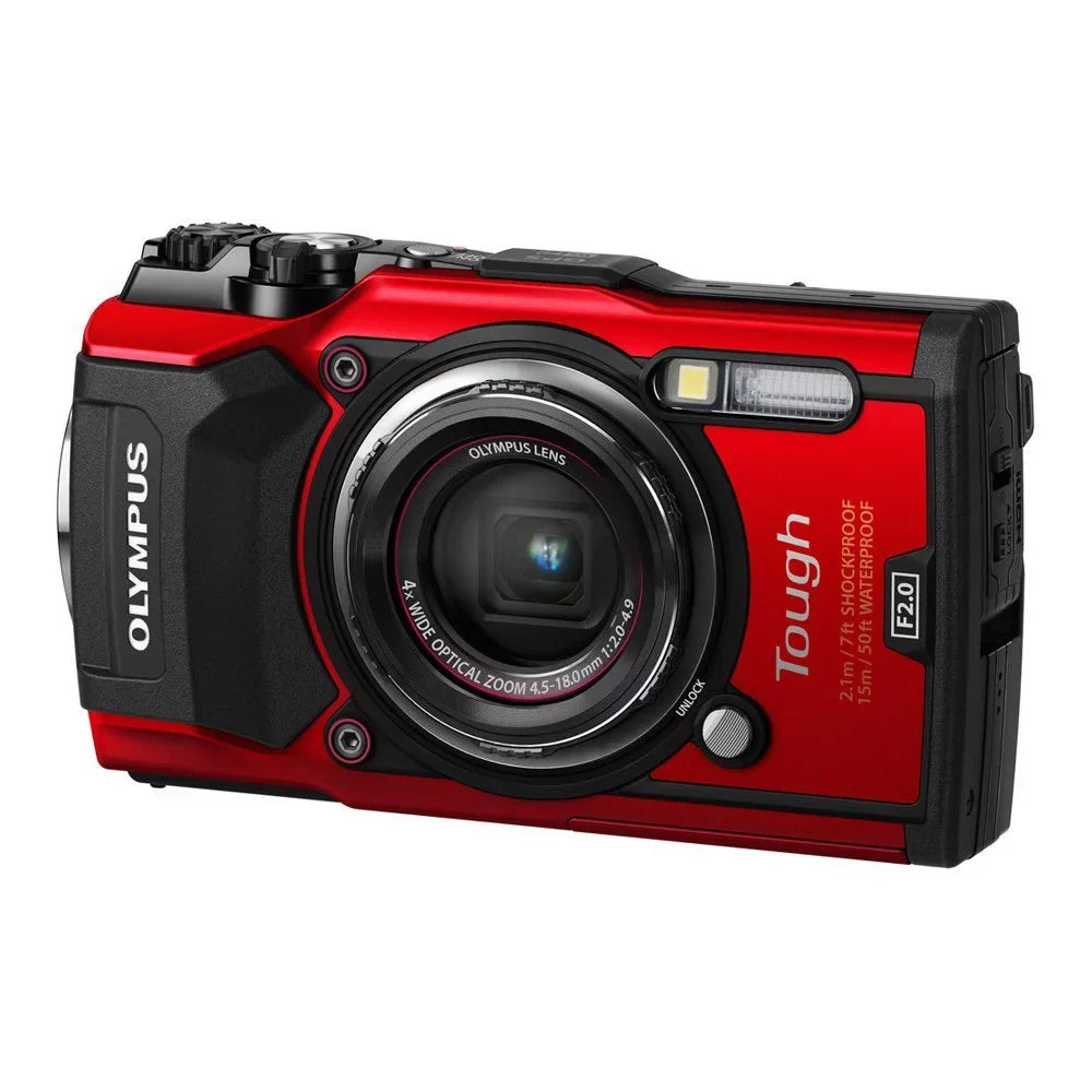 Olympus Tough TG-5 12.0-Megapixel liquid-immune Digital Camera - Ultra HD 4K Video F2.0 Wide Angle - Red/Black (Basic)