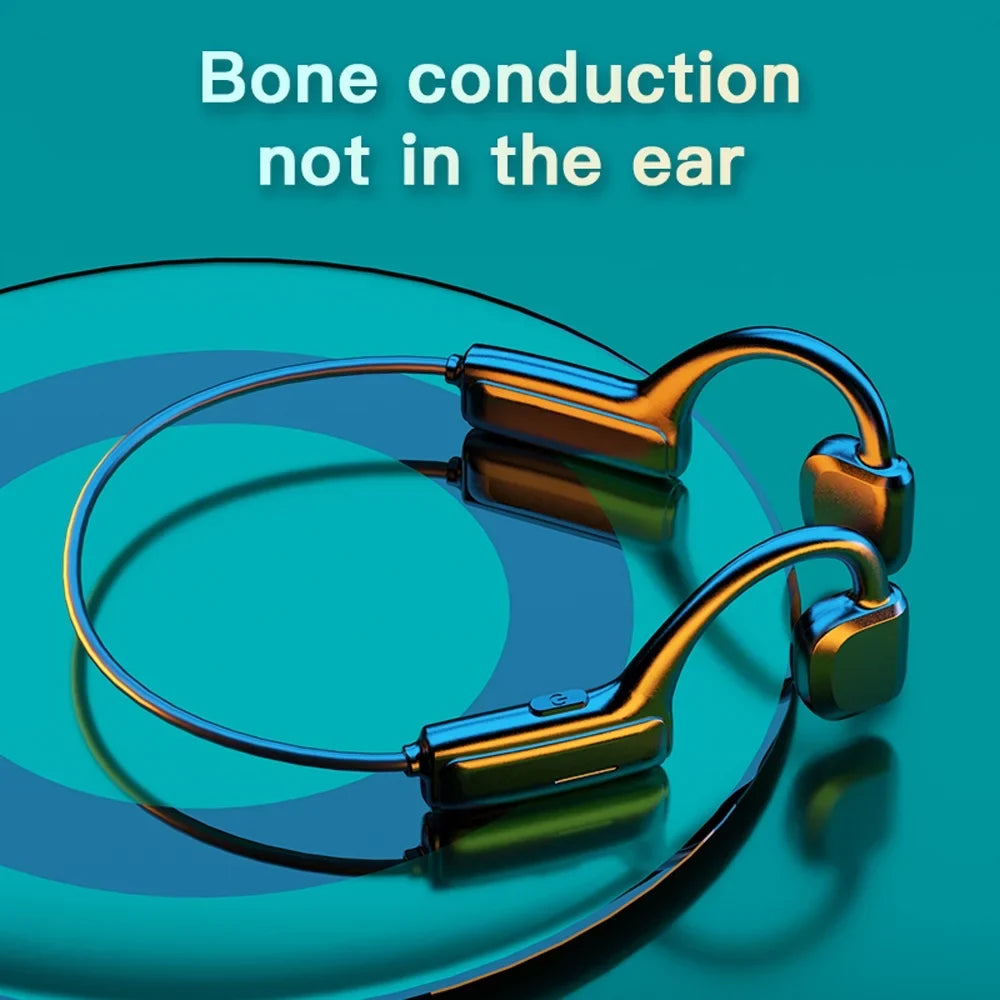 Bone Conduction Headphones Bluetooth 5.1 Wireless Earbuds Outdoor Sport Headset