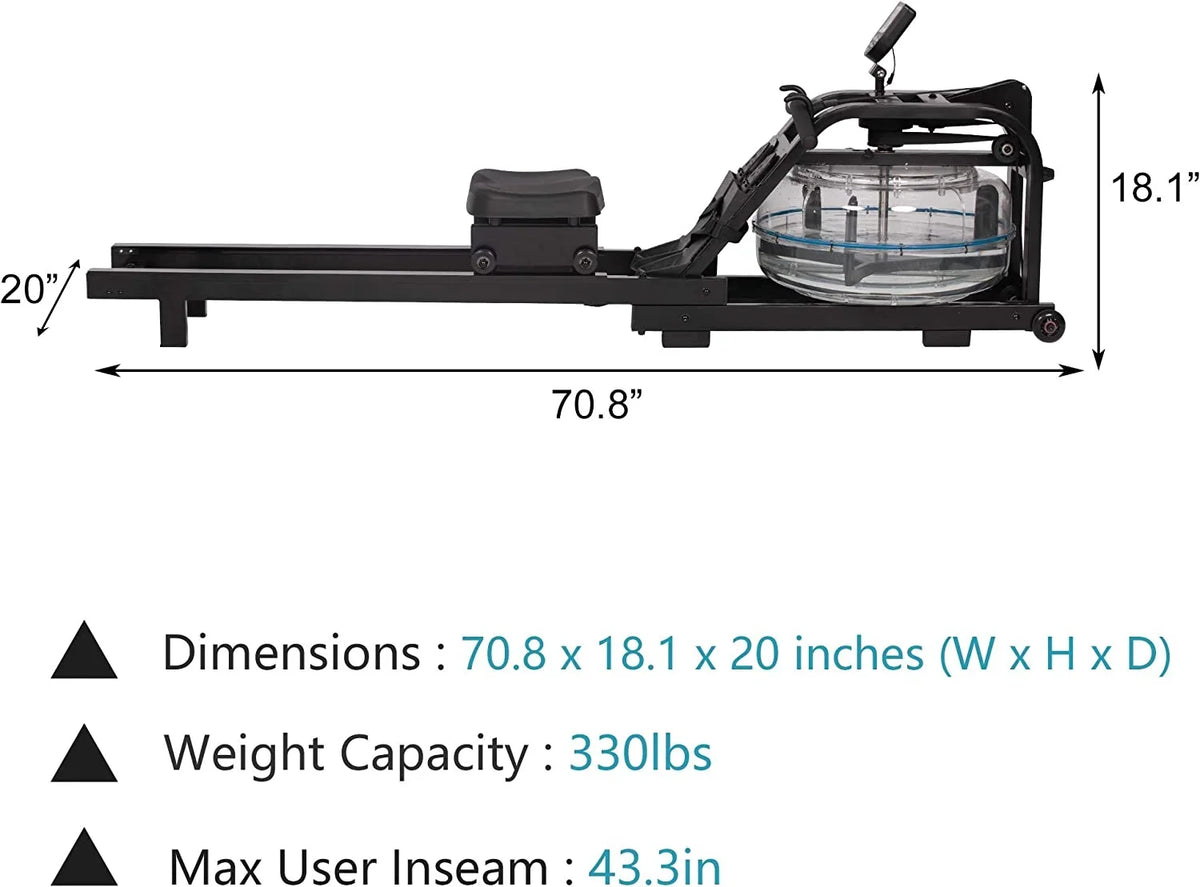 liquid Rowig Machie Idoor liquid Rower Adjustable Resistace With LCD Moitor Home Gym Equipmet For Whole Body Exercise Traiig