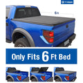 Tyger Auto T3 Soft Tri-fold Truck Bed Tonneau wrap suitable with 1982-2013  Ranger; 1994-2010 Mazda B-Series | Fleetside 6' (73") Bed | TG-BC3F1022