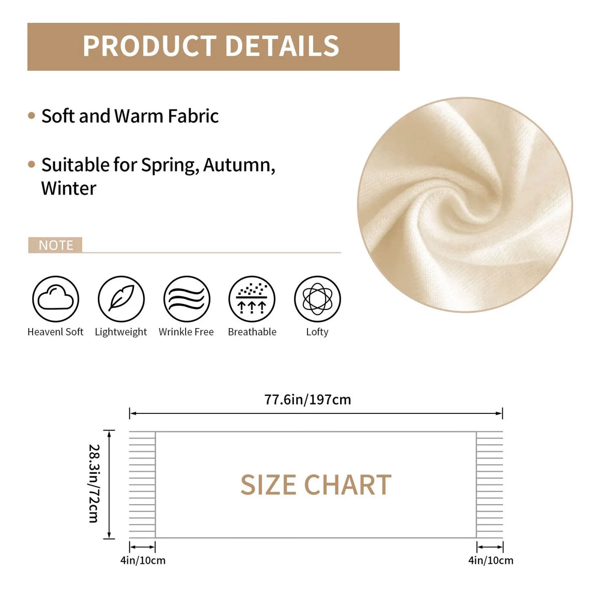 Patrick's Day5. Bingfone Soft Cashmere Feel Scarf For Women Elegant Art Print Winter Warm Scarves Large Shawl Wrap Gifts- Happy St