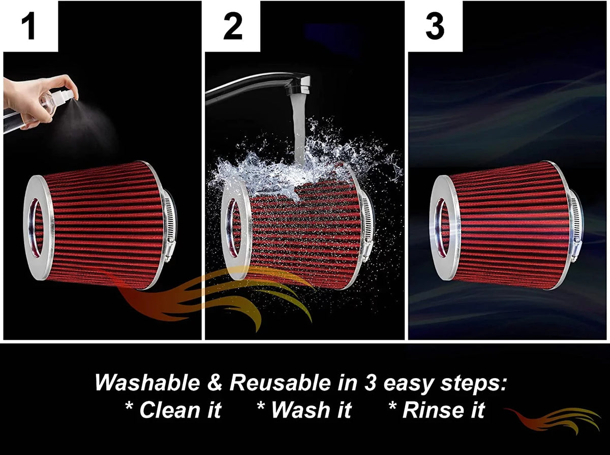 Rtunes Racing Cold Air Intake Kit + Filter Combo RED matching For 08-12 Scion xB