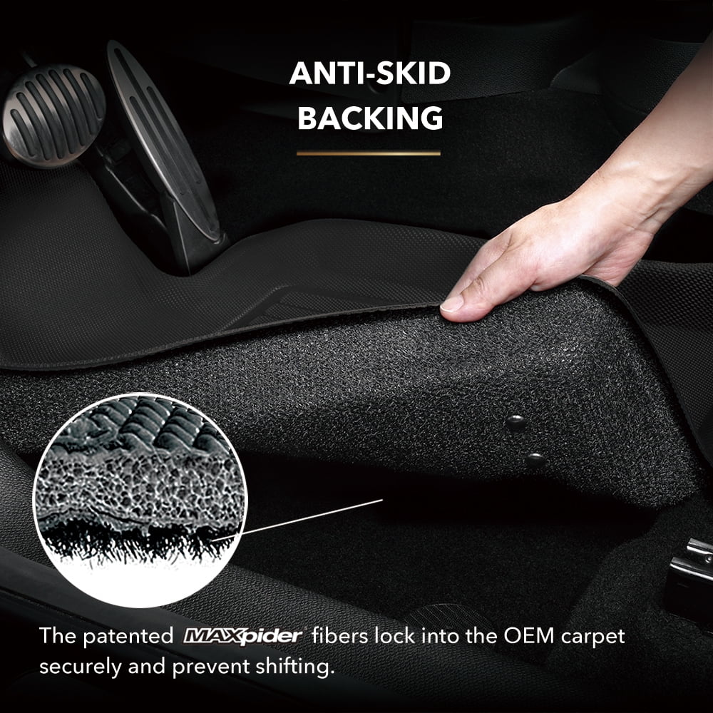 3D MAXpider KAGU Floor Mat (BLACK) appropriate with CHRYSLER PACIFICA HYBRID LIMITED 2021-2024 - Full Set