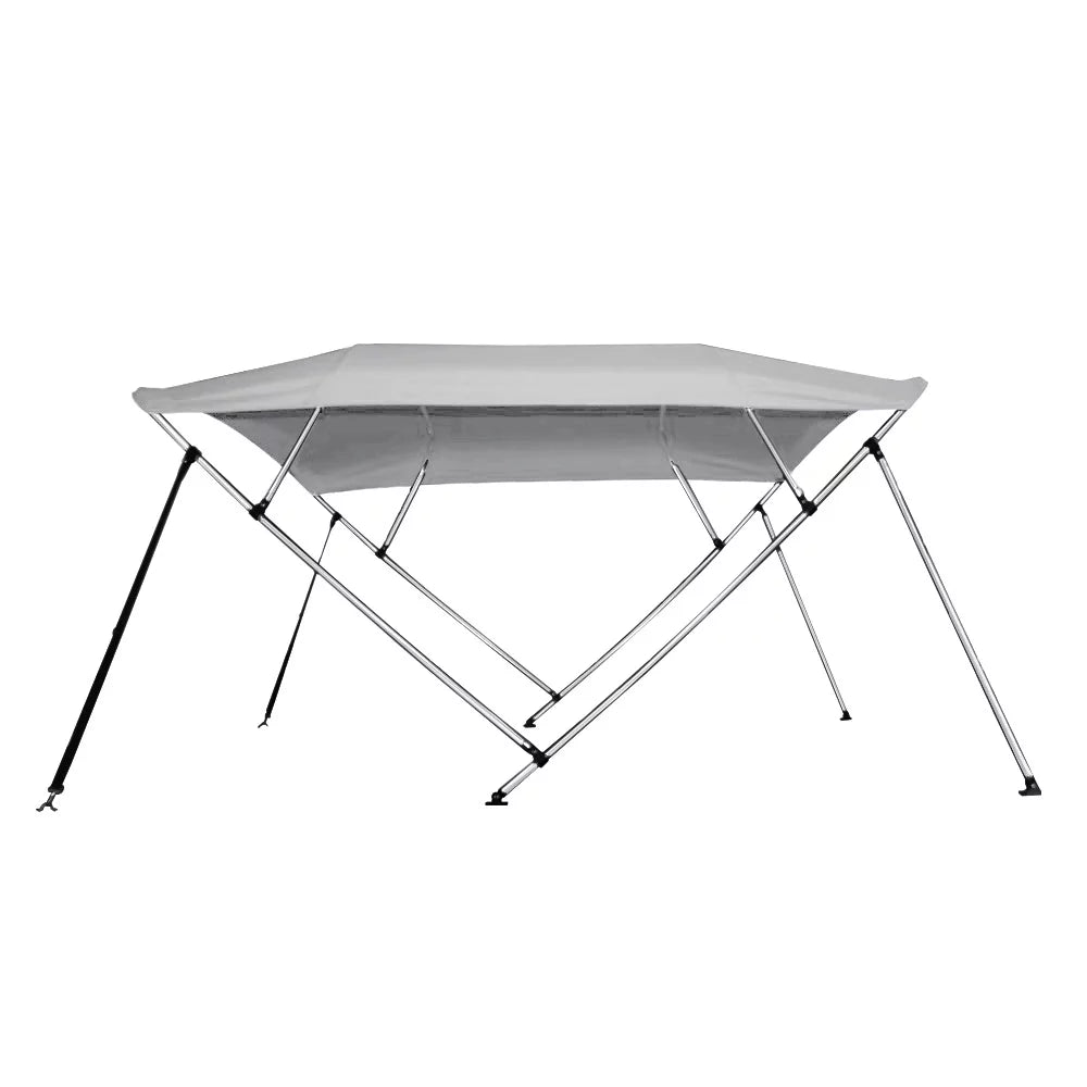 Long Gray. New Pontoon Bimini Top craft wrap 4 Bow 54" H 67" - 72" W 8 ft